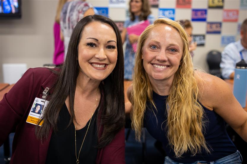 A PTO president and the Westwood Elementary school principal